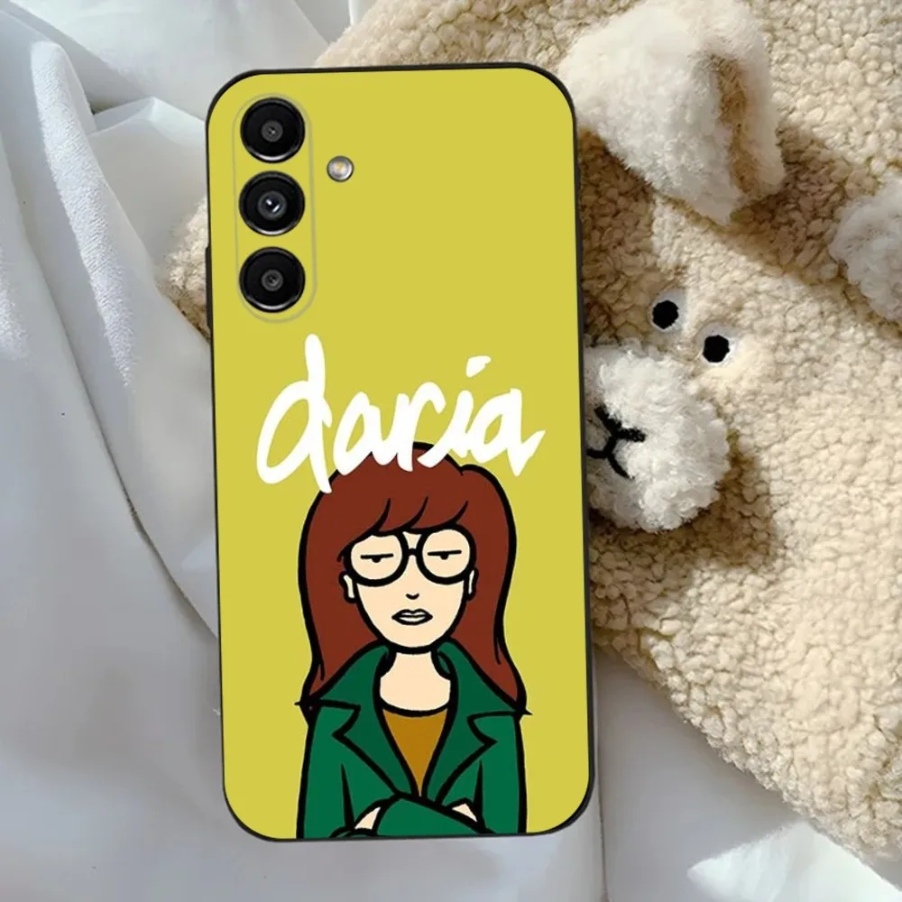 C-Cartoon D-Daria  Phone Case For Samsung S24,23,22,30,21,10,9,Ultra,Plus,Lite,FE,5G Black Soft Case