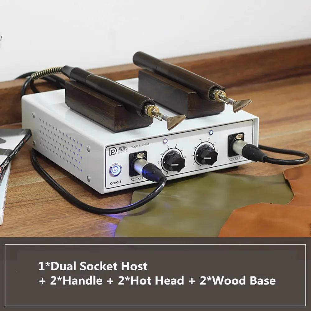 

AC 100-240V Leather Electric Crimping Creasing Edging Machine Leather Craft Handle Creaser Edger DIY Handmade Leather Tool Set