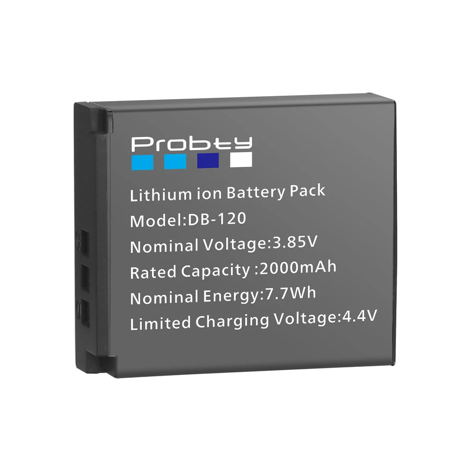 DB-120 Battery 2000mAh for Ricoh GRIV GR IV Ricoh GR4 Battery