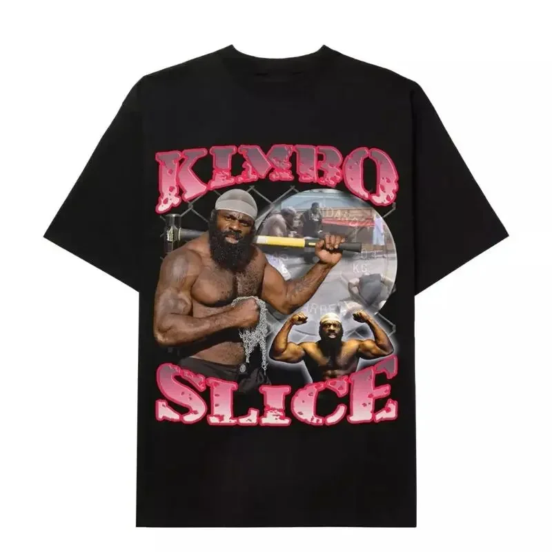 Vintage Kimbo Slice boxer Collage Men T shirt Black Cotton All Sizes S 4XL
