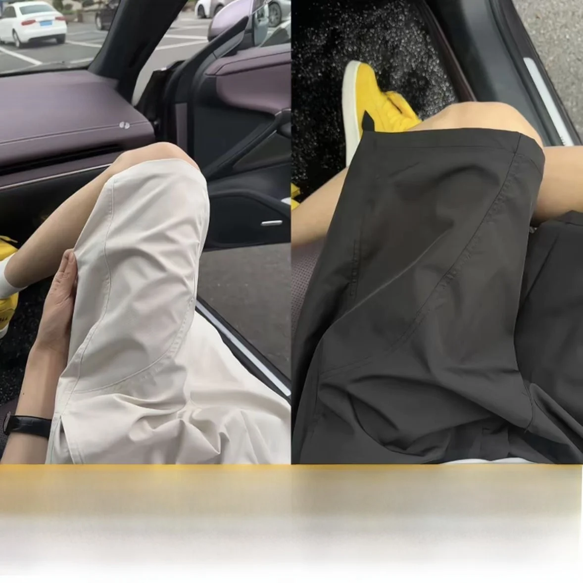 Summer Ice Silk Shorts Men's Thin Casual Sports Five-Point Pants Quick Dry Cool Feeling Mid-Length Wear-Resistant Low Waist