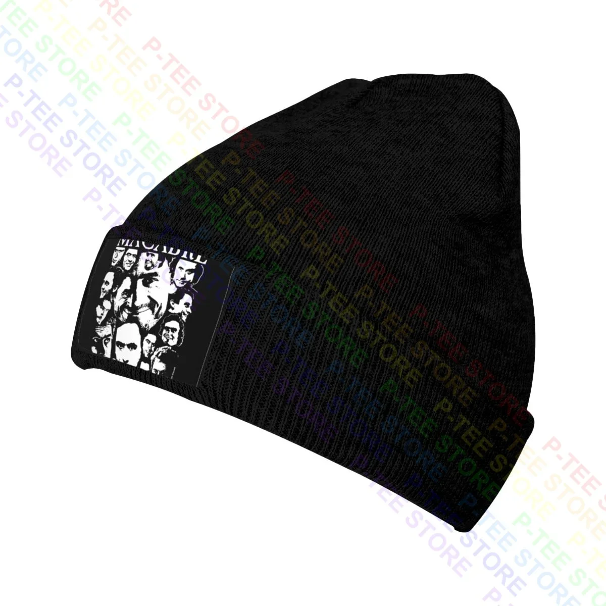 Macabre Ted Bundy Death Metal Grind Thrash Serial Killers True Crime Knitted Beanie Hat Beanies Cap Top Splicing