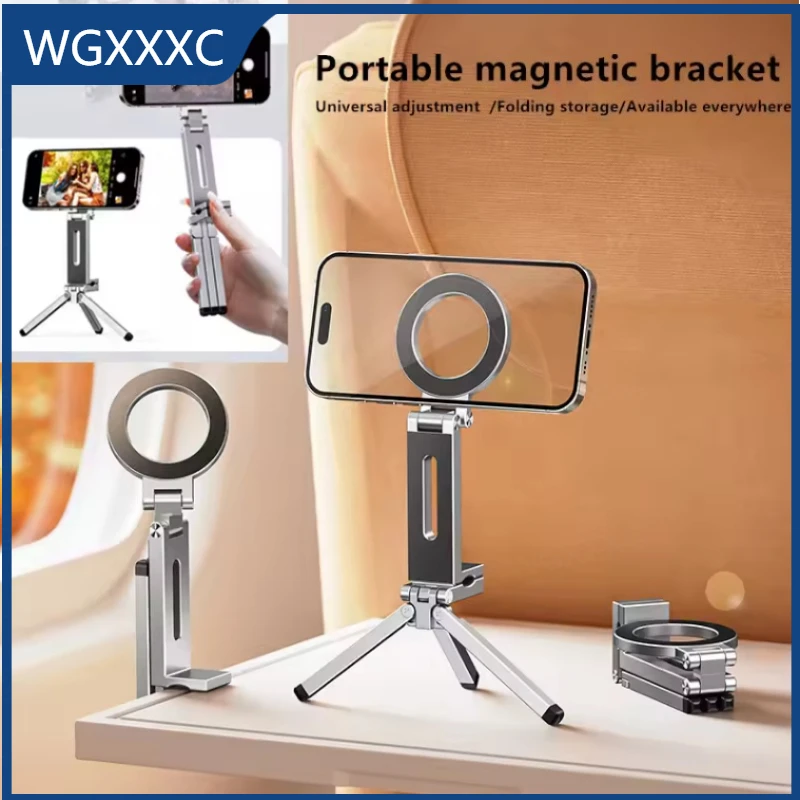 

Универсальный складной магнитный держатель для телефона с гибким вращением, крепление Magsafe для путешествий на самолете, для смартфонов iPhone 16-12