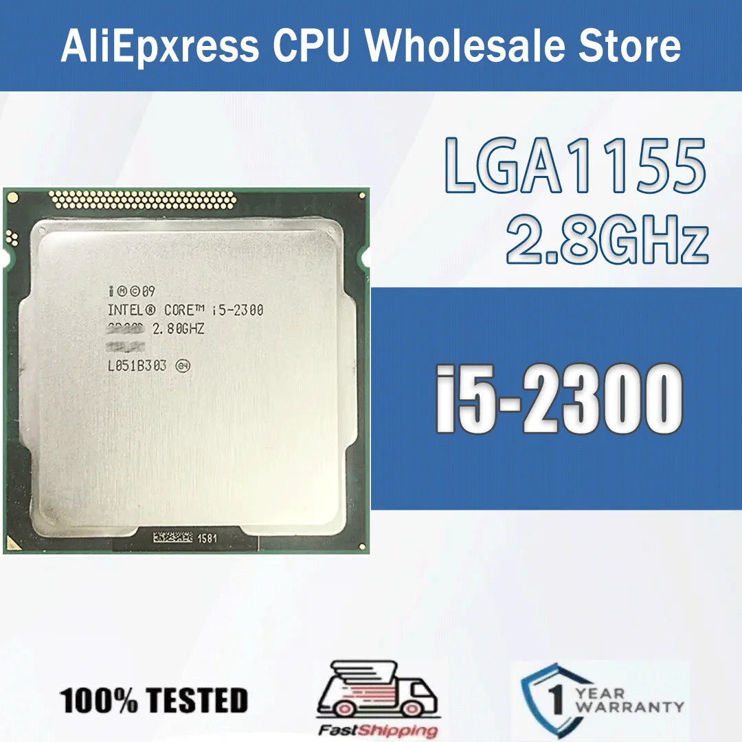 Intel Core i5-2300 4 Core 4 Thread 2.8GHz 95W 6MB Cache 32nm Sandy Bridge DDR3-1333/1066 MHz SR00Q LGA 1155 HD Gráficos 2000