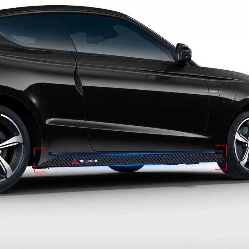 ملصق حماية الجسم من ألياف الكربون للسيارة ، عتبة التنورة الجانبية ، ميتسوبيشي Asx ، لانسر ، باجيرو ، L200 ، ديليكا ، كسوف ، ميراج ، 2 في كل مجموعة #6