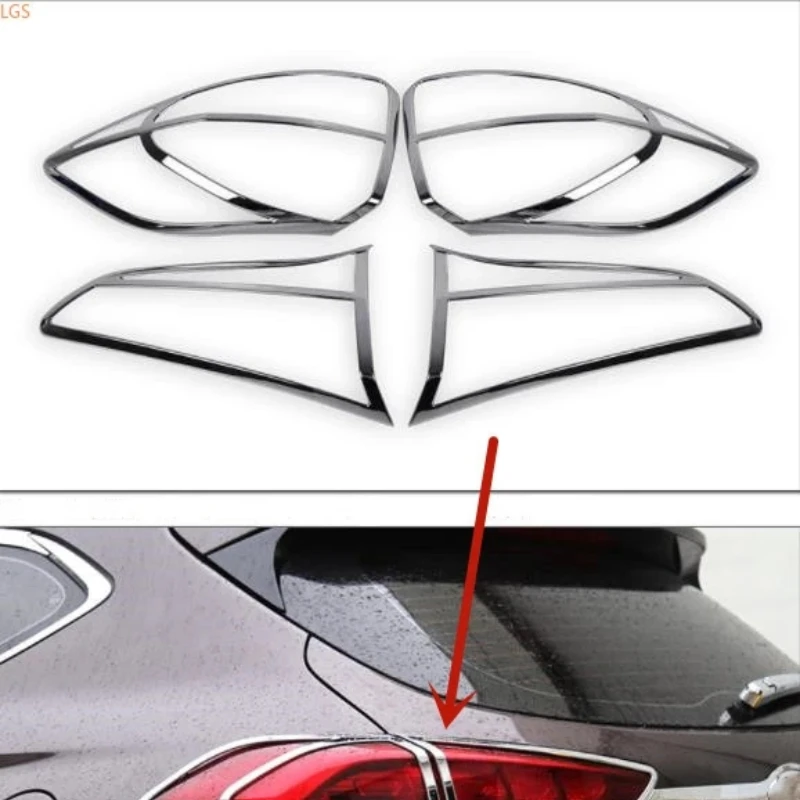 

For Hyundai Tucson 2015-2018 ABS Chrome before headlight decorative frame rear tail light decorative frame car accessories