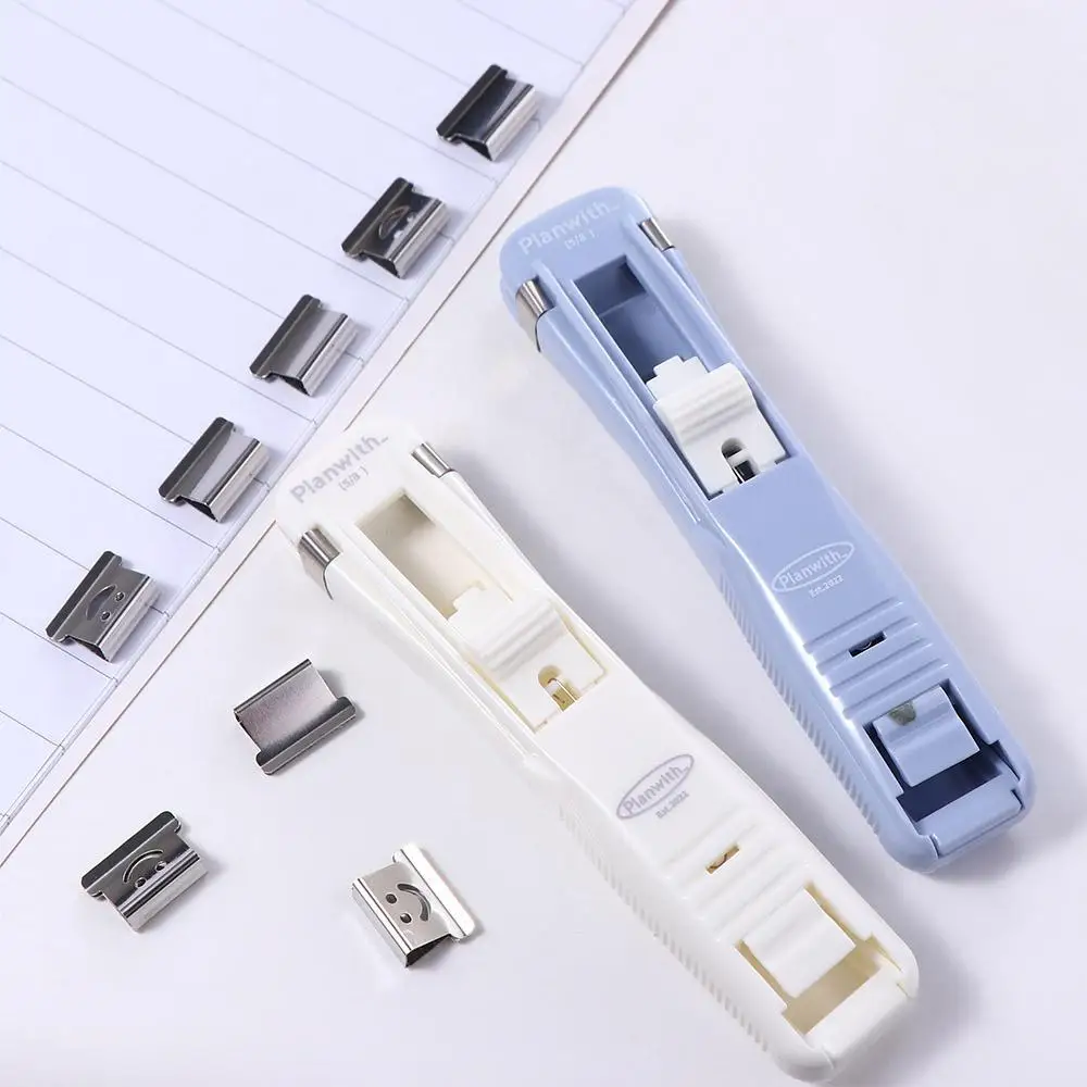 Stationery Paper Machine Tape Dispenser Metal Paper Clips Iron Clip Staples Push Clip Binder Push Clamp Stapler Push Clip