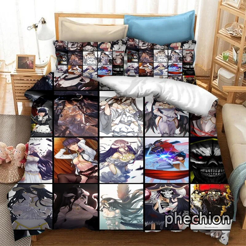 phechion Anime Overlord 3D Print Bedding Set Duvet Covers Pillowcases One Piece Comforter Bedding Sets Bedclothes Bed K425