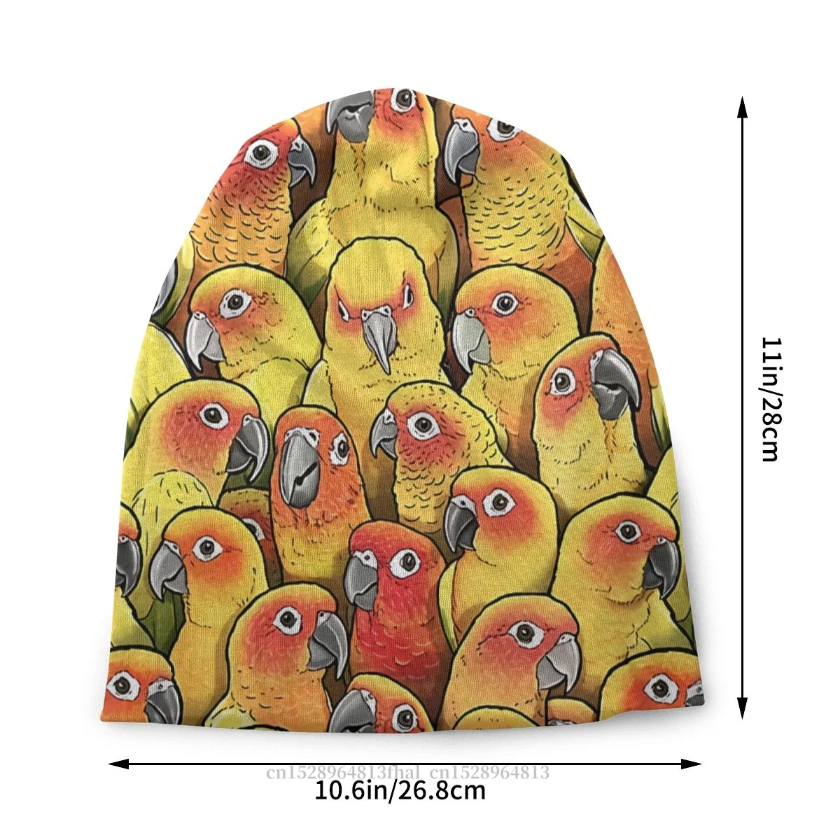 الشمس Conures بونيه أوم الشتاء Skullies بيني قبعة للرجال النساء الإبداعية القطن القبعات