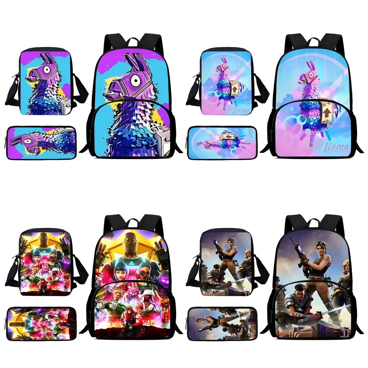 

Classic Game FortniteS Child Backpacks Shoulder Bag Pencil Case Pupil Large Capacity School Bags for Boys Girls Best Gift