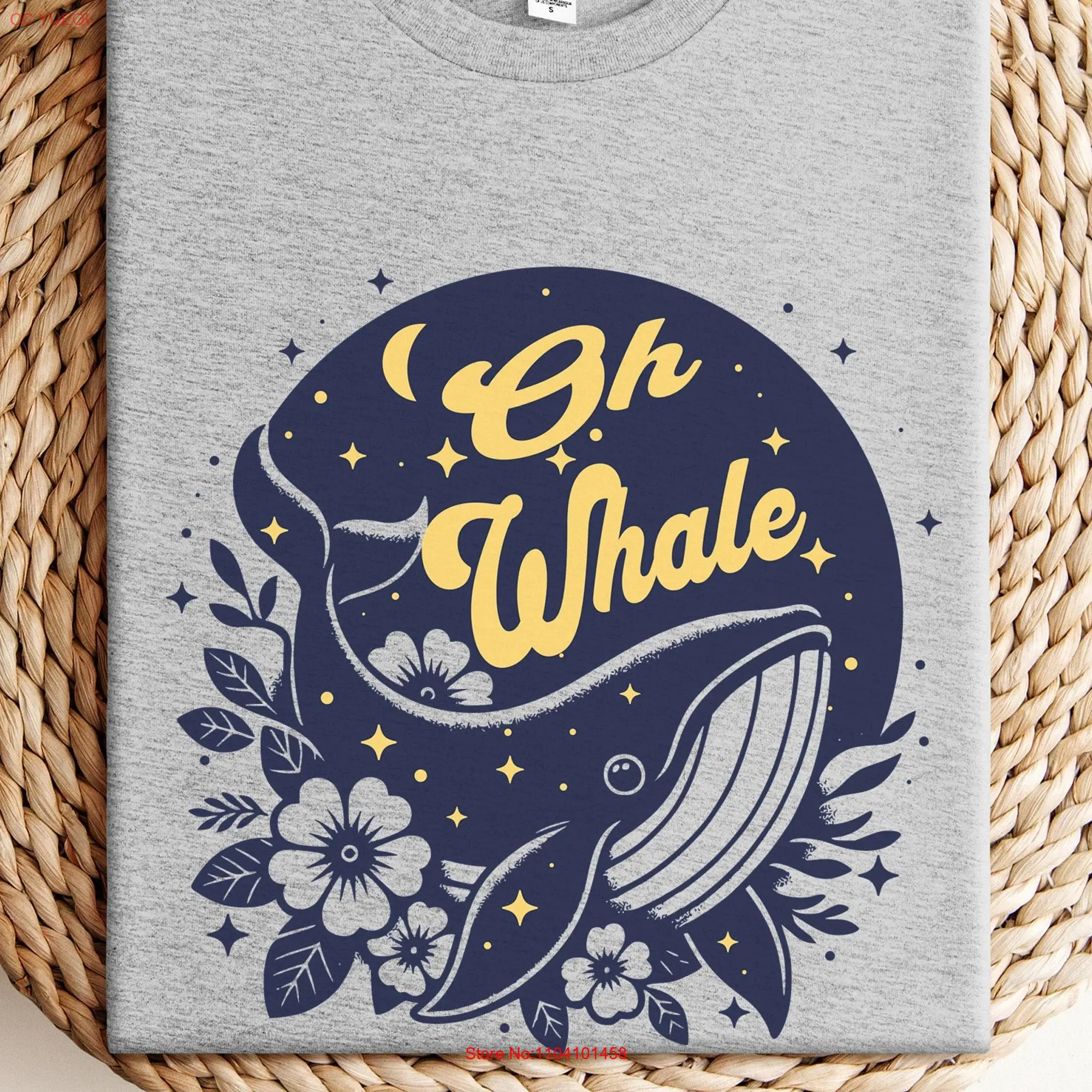 Oh Whale Retro Ocean Nature T Shirt Funny Pun for Lover Vintage Hawaii Summer Beach long or short sleeves