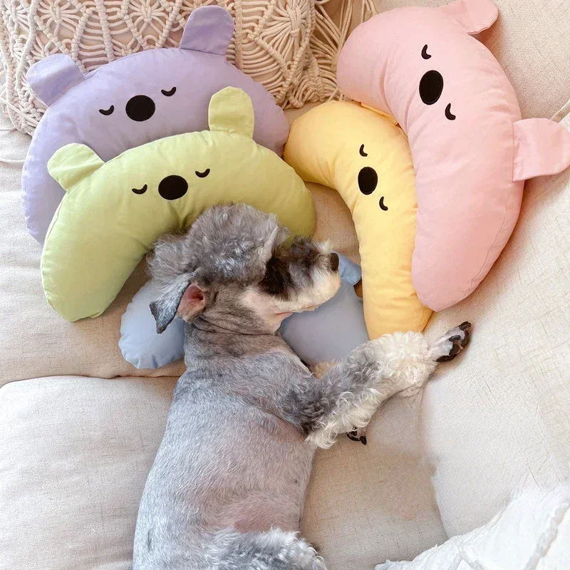 Dog Accessories Toys Bed Pillow Puppy Pet Products Things for Dogs Cartoon Bear Dog Kennel Cat Protection Cervical Spine Home