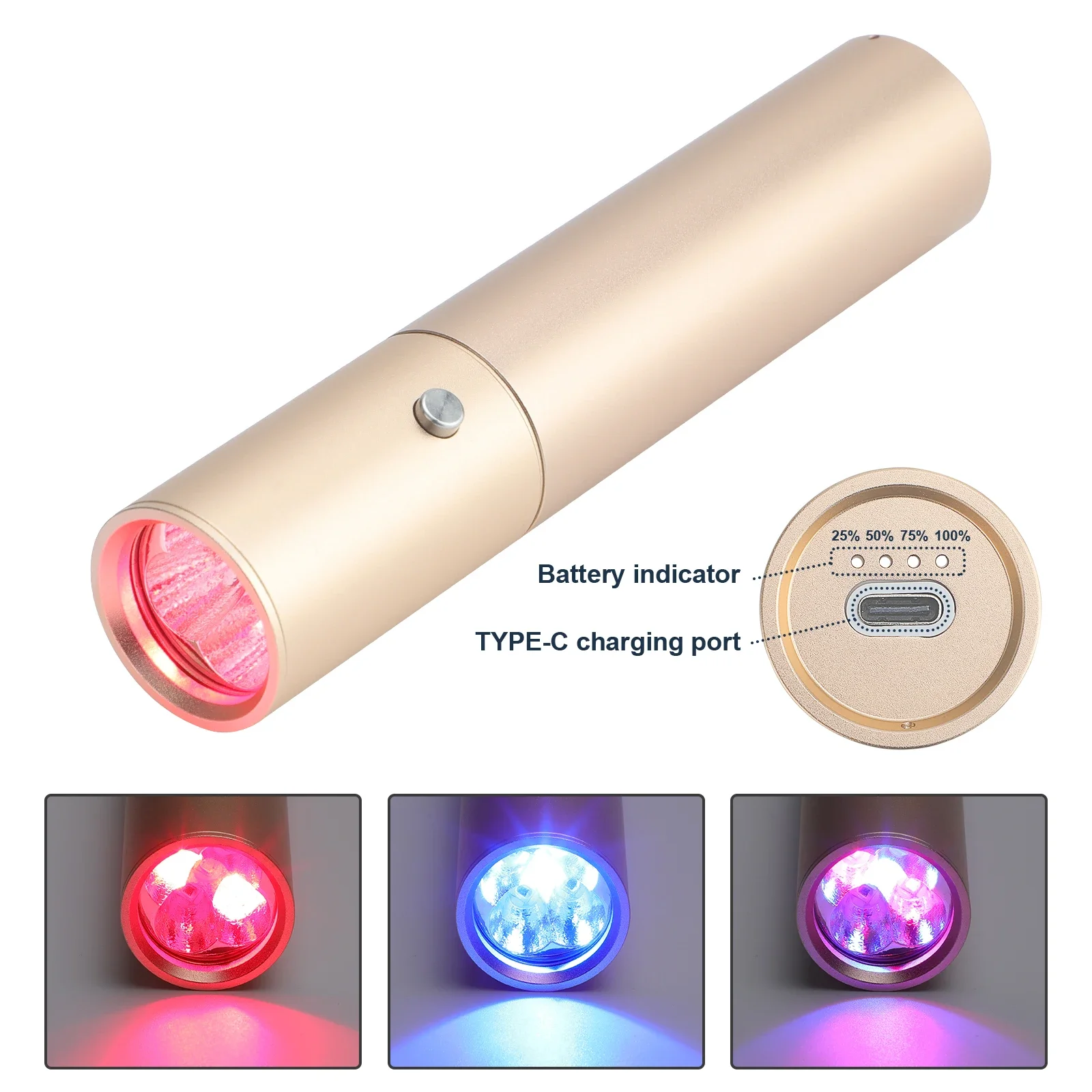 In Stock Photon Physiotherapy Infrared Portable 670nm Led Infra Deep Red Light Therapy Lamp Wand For Eyes-sight Improvement