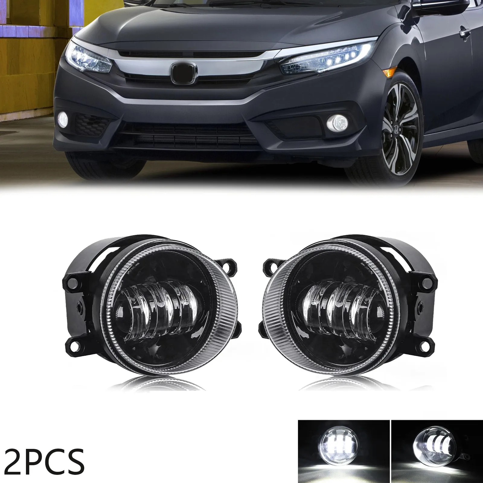 

Для Honda Civic 2016-2021: Комплект мощных противотуманных фар (левая и правая)