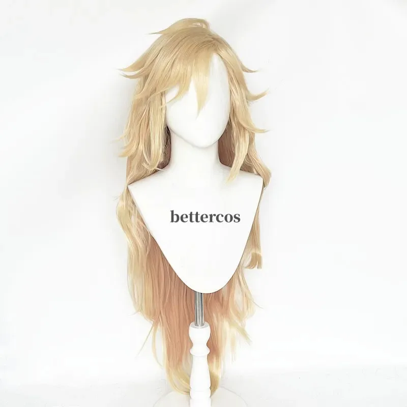 Douma Cosplay perruque longue Blonde dégradé résistant à la chaleur perruque de cheveux synthétiques + bonnet de perruque