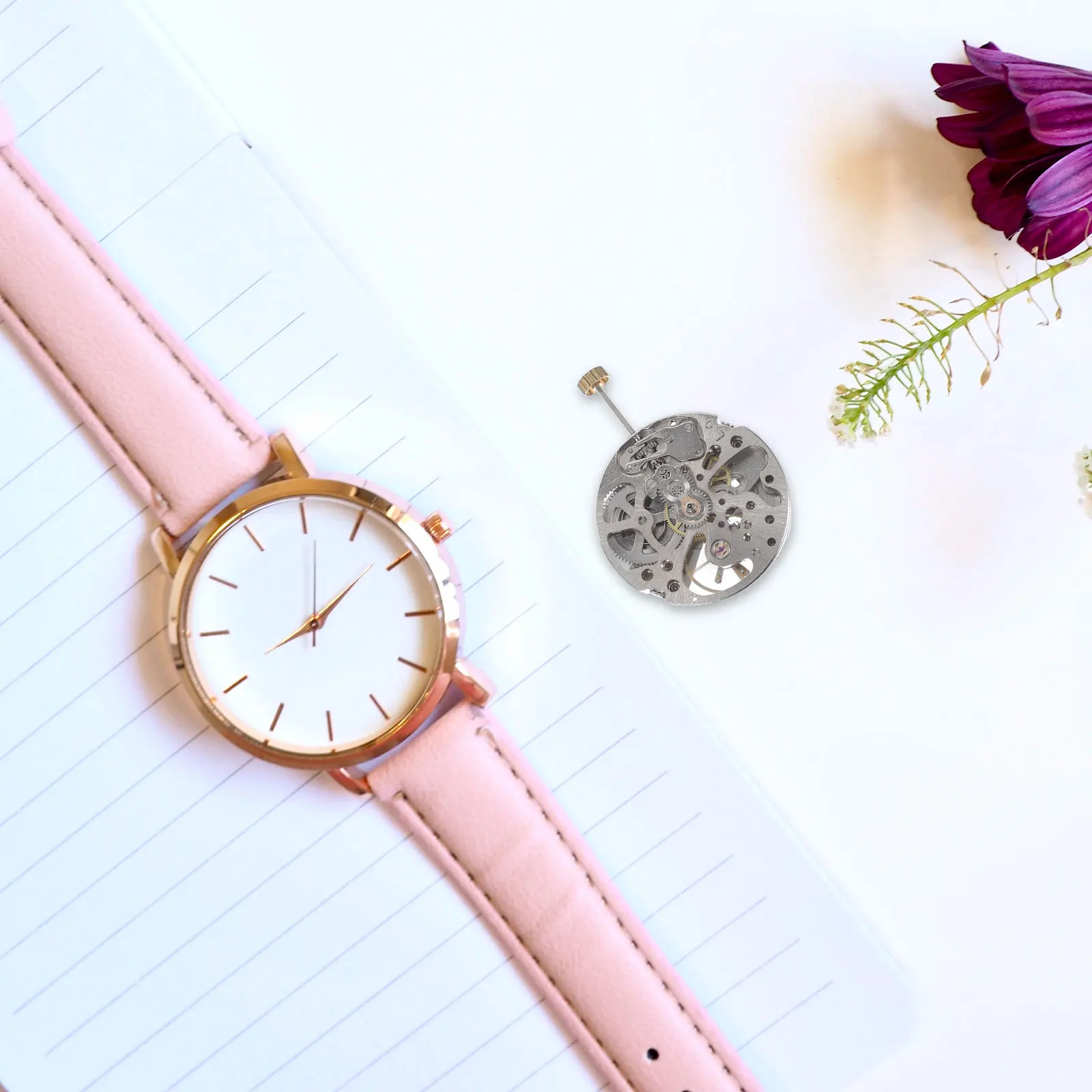 

Hollow Automatic Watch Movement Replacement Parts Wristwatch Movements Repair Tools Spare Accessories Copper Material Practical