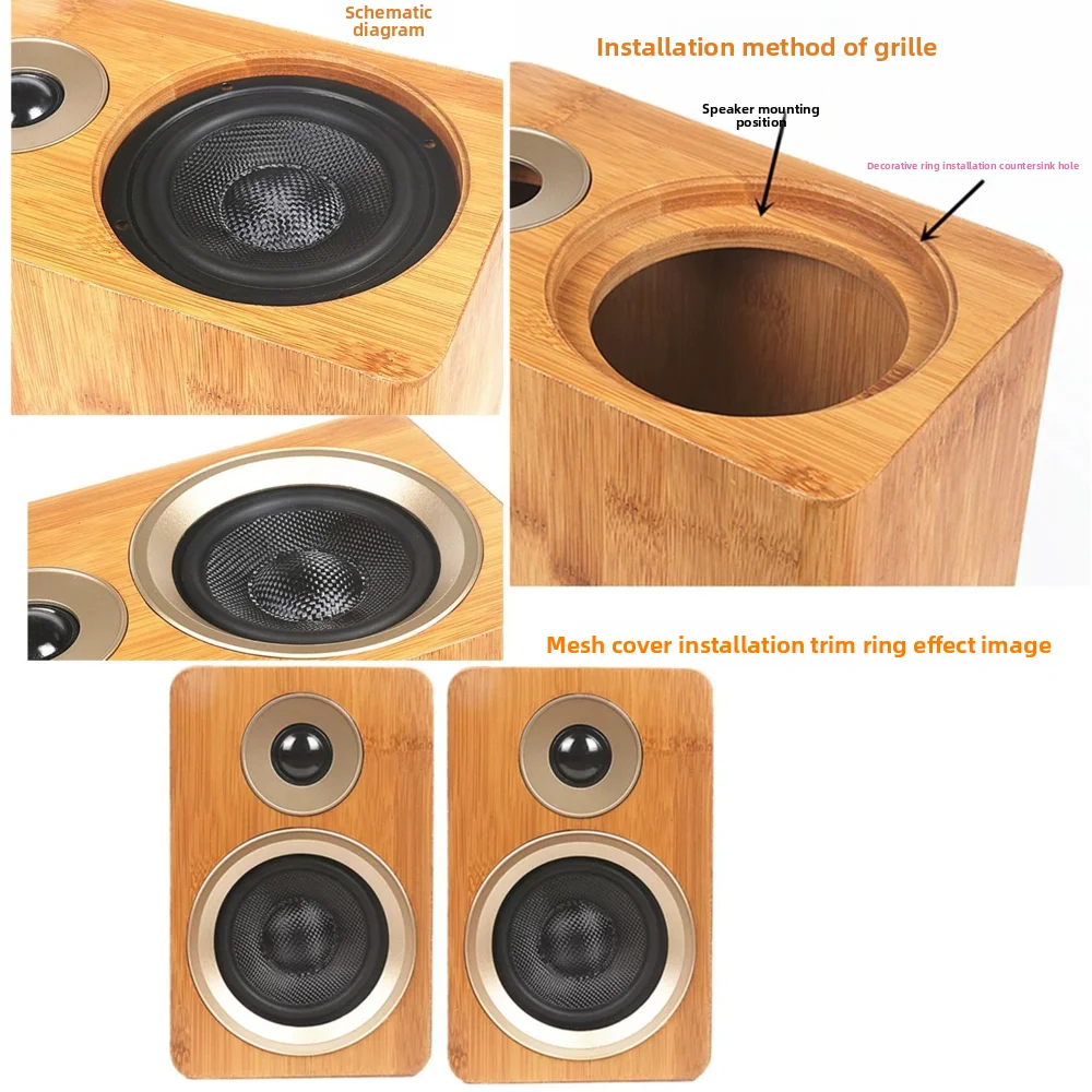 VYOPBC 4PCS Speaker Bezel Trim Ring 3
