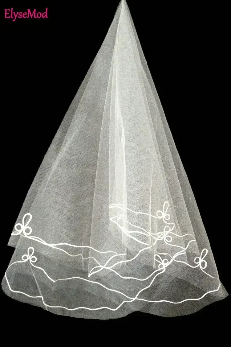 

Модная фата цвета слоновой кости, горячая дешевая однослойная свадебная фата с гребешком, аксессуары