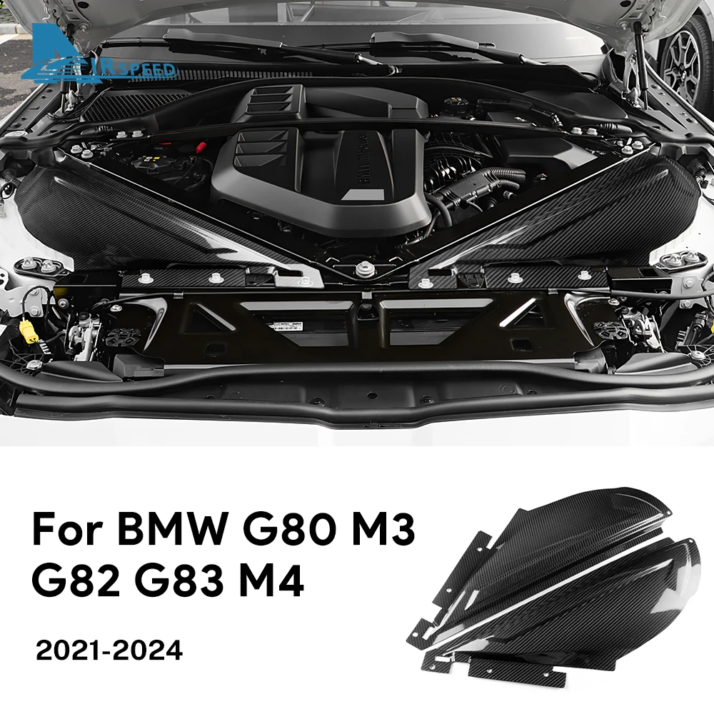 

For BMW M3 M4 G80 G82 2021-2024 Real Dry Carbon Fiber Modified Air Intake Guard Cabin Modified Air Intake Guard
