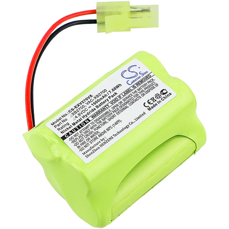 CS Replacement Battery for Shark,Euro Pro XB2700,V2700Z,V2930 PN:XB2700,C-XB2700 1600mAh / 7.68Wh