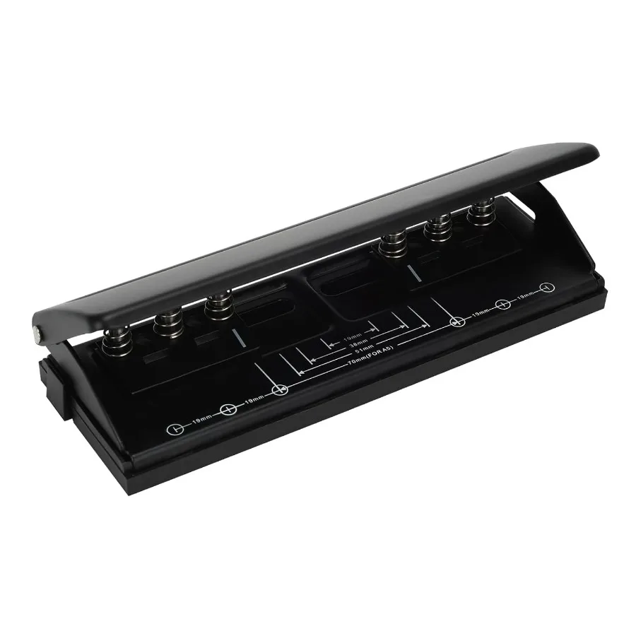 Adjustable 6Hole Punch for A4 A5 A6 Personal and Pocket Planners with 6Ring Binder Functionality 6Sheet Capacity NonSlip Base I