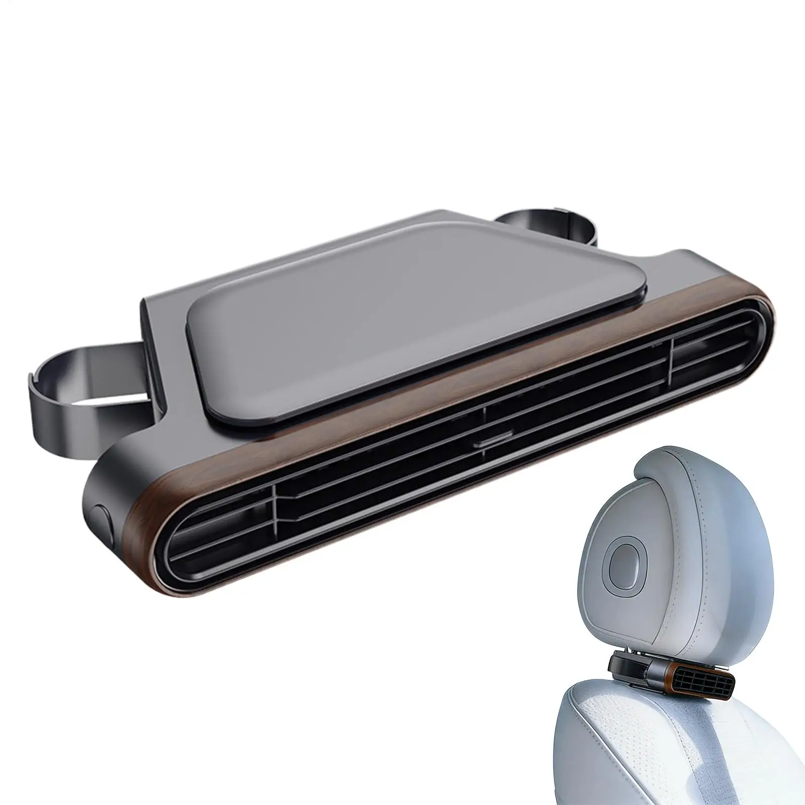 Car Fan For Driver Seat Quiet Strong Airflow Portable Backseat Fan For Commuting Travel Family Outings Summer Men Women Kids