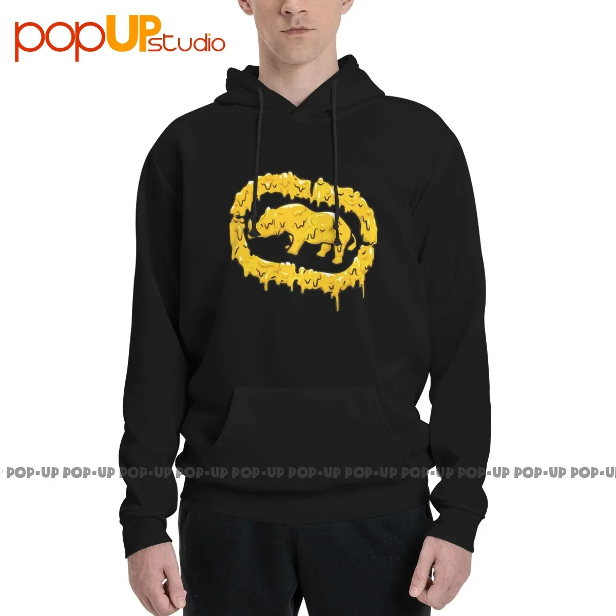 Ecko_Unltd Melted Bright Graphic Hoodie Sweatshirts Hoodies Best Retro Splicing Best Quality