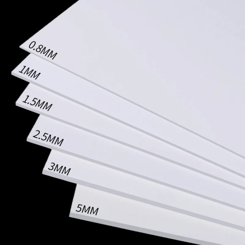 2Pcs White/Black ABS Plastic Plate Board Flat Sheet Material for DIY Sand Table Building Model Thickness 0.3/0.5/1/1.5/2/3/4/5mm