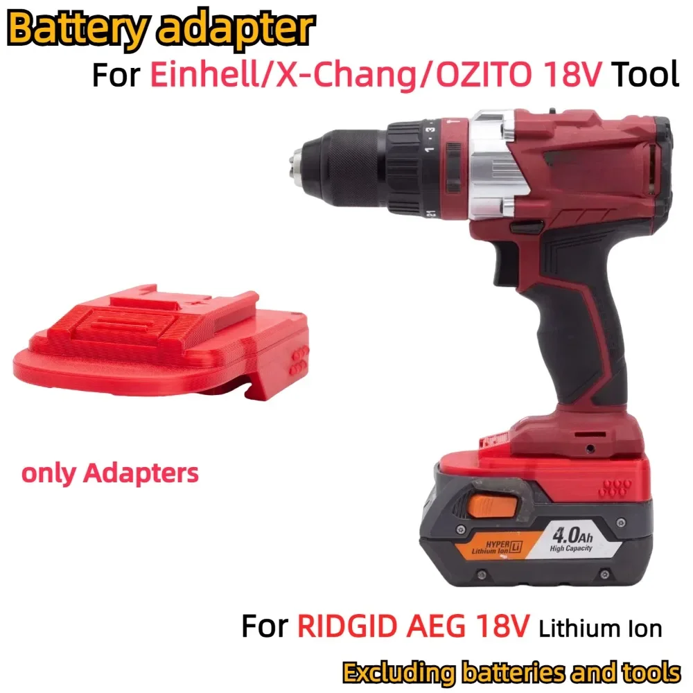 para Ridgid Aeg 18v Bateria de Íon-lítio para Einhell X-chang Ozito 18v Ferramentas de Furadeira Elétrica sem Fio Adaptador Conversor de Bateria