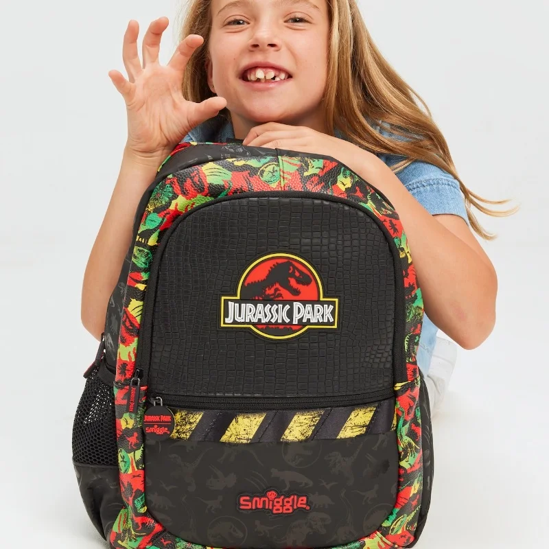 Smiggle Plecak Jurassic Park Meal Bag Cartoon Stationery Set Plecak szkolny Prezent na prezenty dla szkoły ﻿