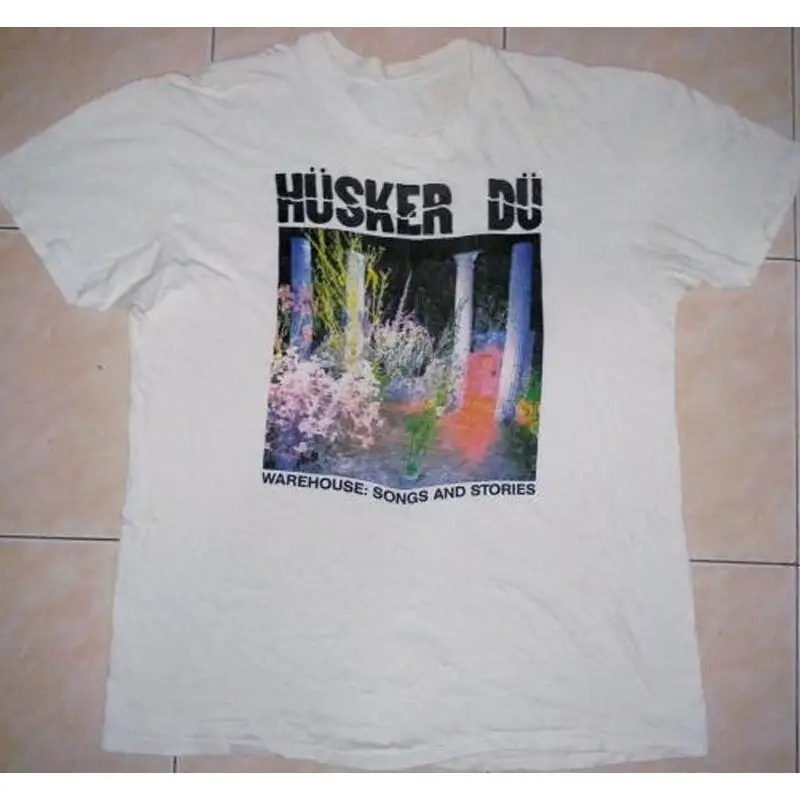 

ВИНТАЖНАЯ белая футболка HUSKER DU, размер S 2345XL, 1987 г.
