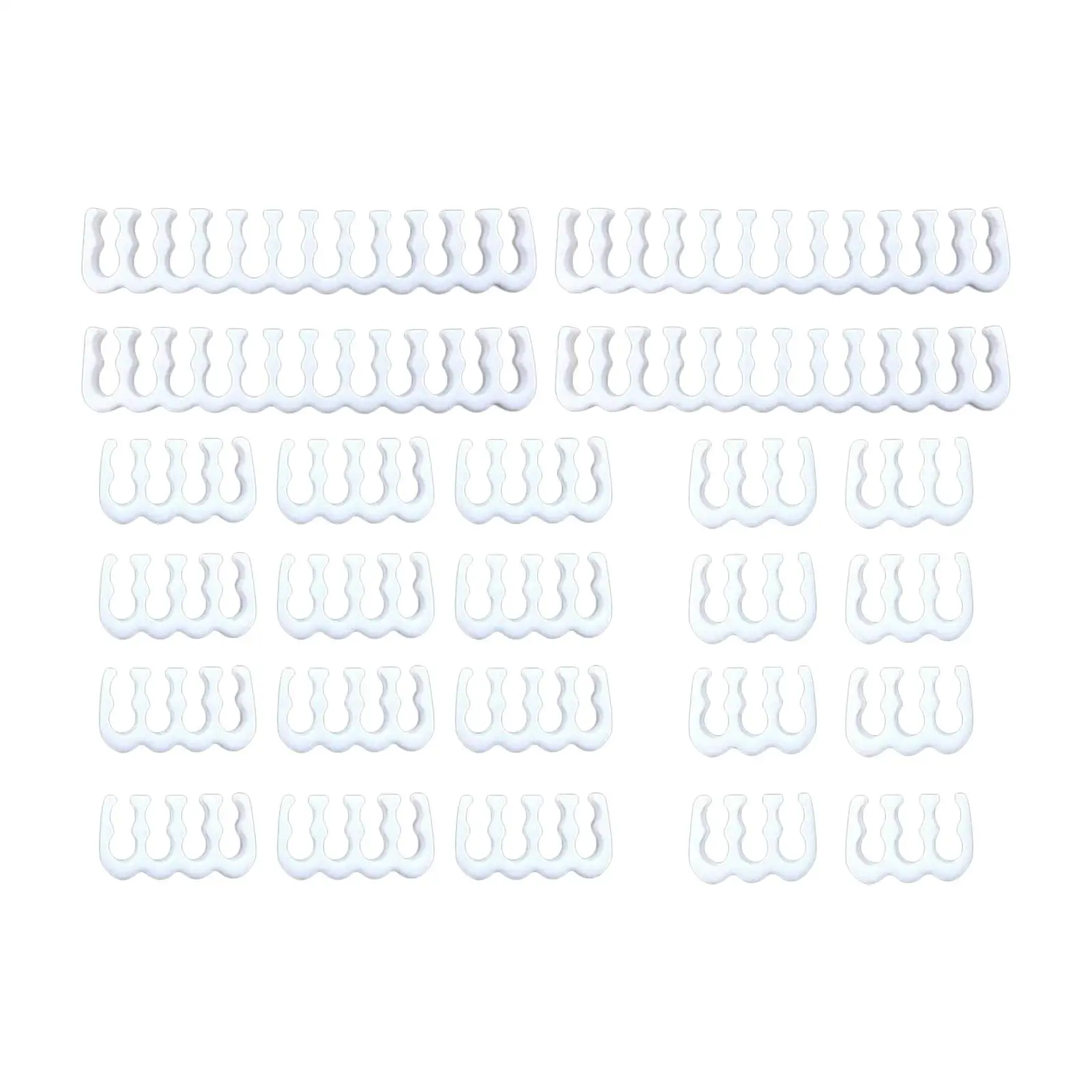 Wire Comb Cable Management 24pcs for 6 Pin 8 Pin 24 Pin Cable Comb Clamp Clip Cord Organizer for PC Cable Sleeve Bundler