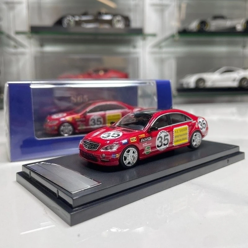 For SW Mercedes-Benz S65 AMG S600L W221 1:64 S-Class Red Pig Simulation Alloy Car Model Deluxe Edition