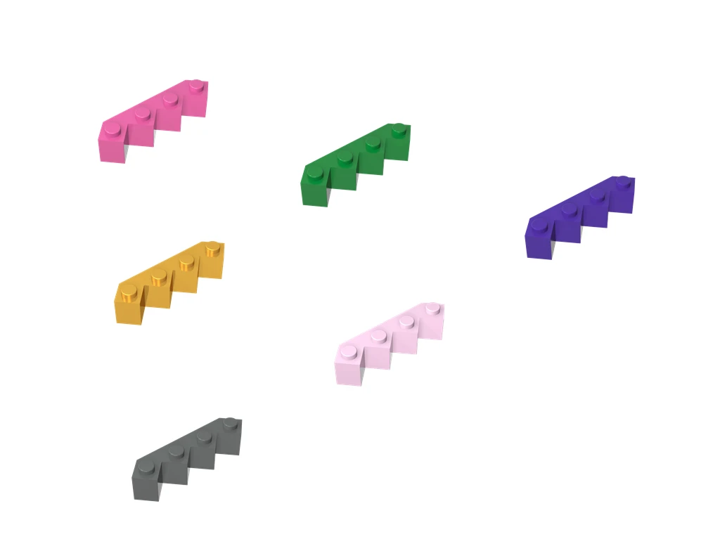 Tiny Construction Blocks DIY 4×4 Sloped Brick Components Bulk Supply Item 711 Compatible with Lego 14413