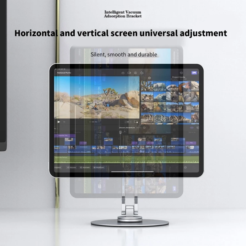 Tablet Stand Phone Stands Holder with Vacuum Suction Cup Aluminium Alloy Bracket