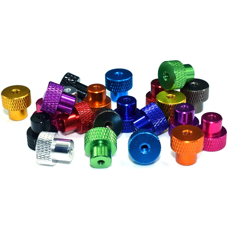Step Shoulder Knurled Thumb Nuts M3 M4, 6061 Aluminum Alloy, Convex Surface Thick Adjustment Nuts, Special Nuts for Testing Equi