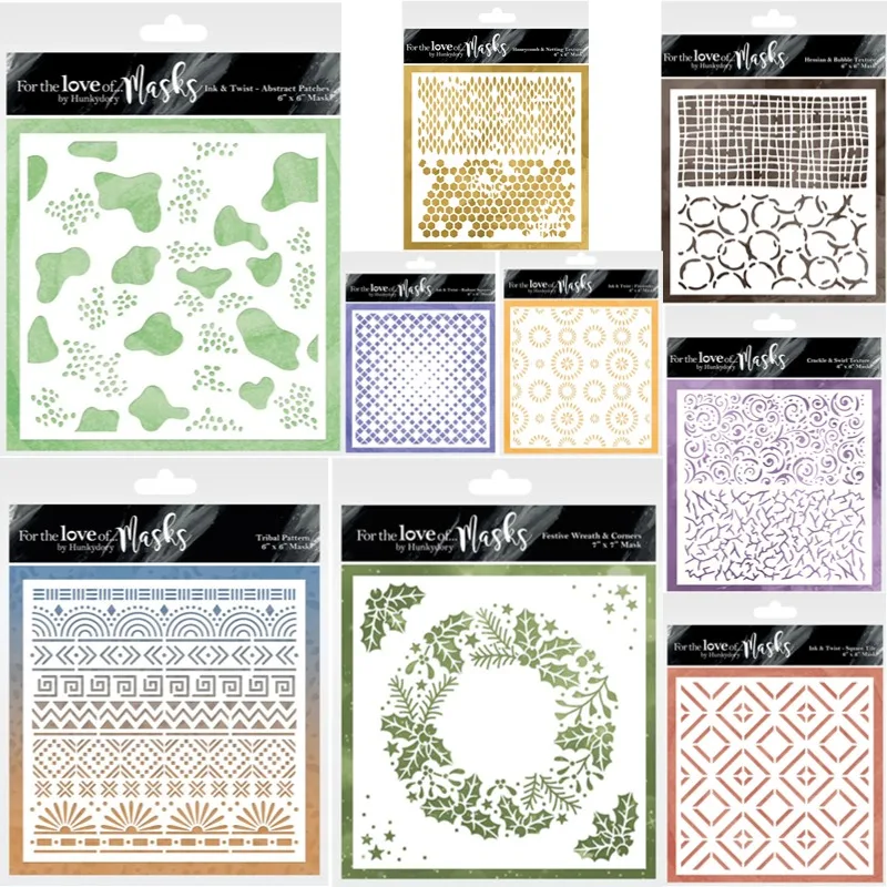 Para el amor de las máscaras-plantillas de corte de Metal Crackle & Swirl DIY sucata reserva artesanía de Pascua plantilla para hacer estampado 2025