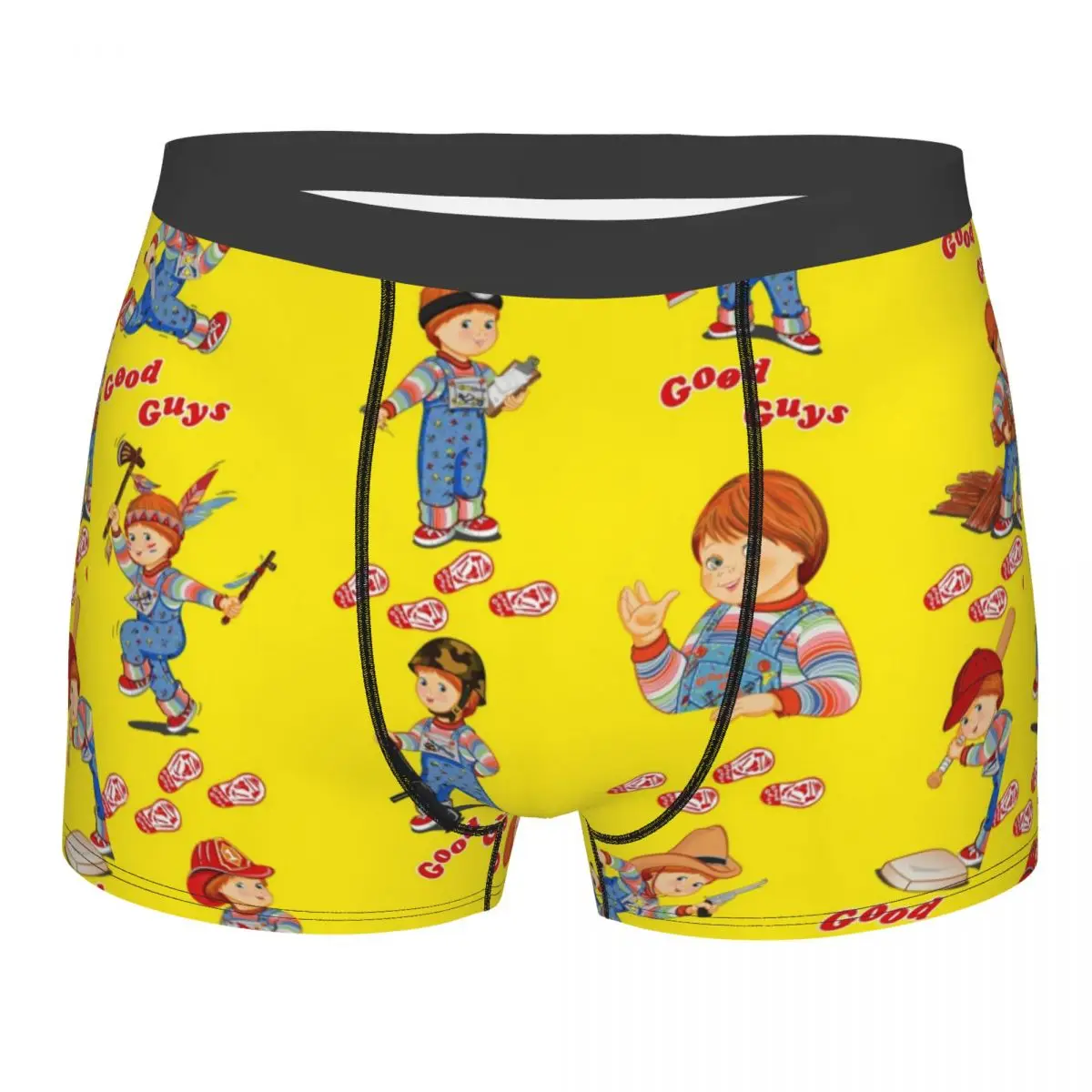 

Man Good Guys Childs Play Underwear Chucky Horror Movie Hot Boxer Shorts Panties Homme Breathable Underpants Plus Size