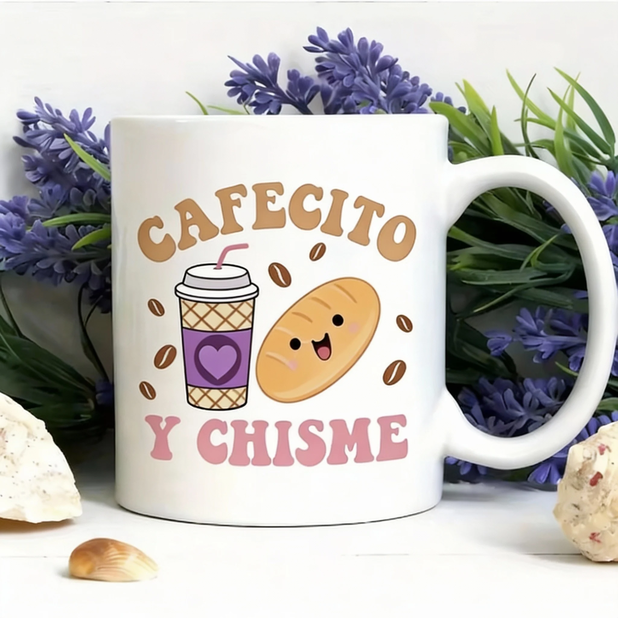Gift Lovers Ceramic Mug Cafecito Coffee cup Gossip Chisme for Couple Mug-cute Novelty Present Boyfriend Design Perfect mugs