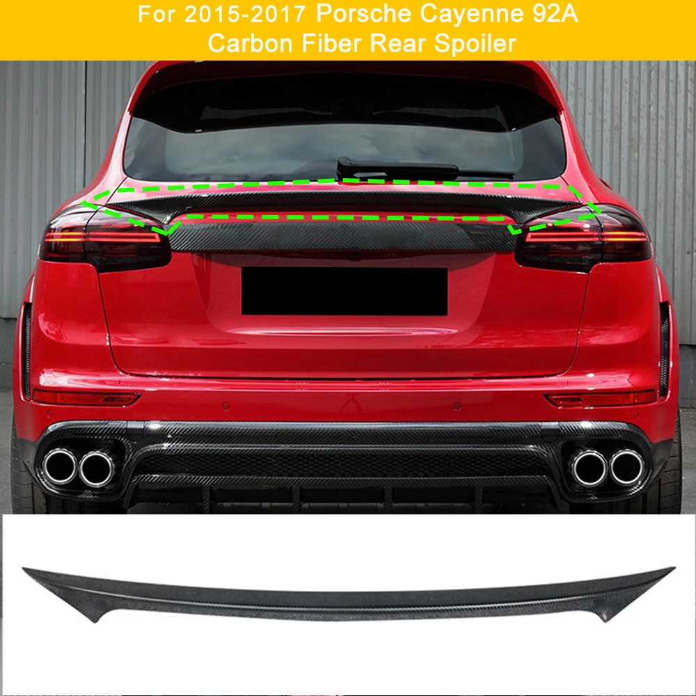 

Suitable for 2015-2017 Porsche Cayenne 92A Carbon Fiber material Rear Spoiler Trunk Spoiler Aerodynamic Accessories Body Kit