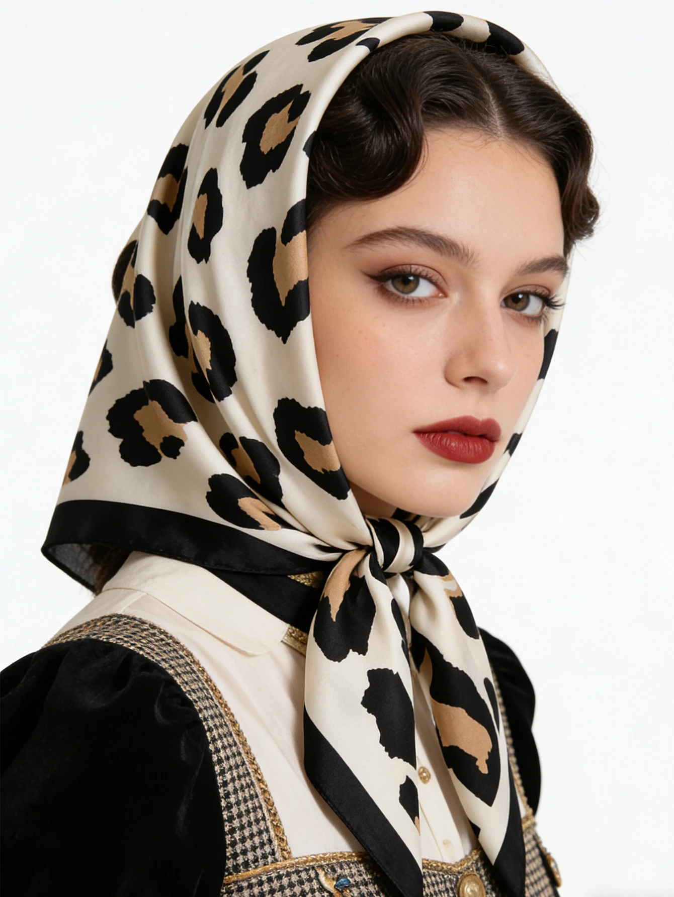 

Роскошный маленький квадратный шарф с цепным принтом, тонкий шарф из искусственного шелка, модная бандана, солнцезащитный платок для женщин, 70x70 см