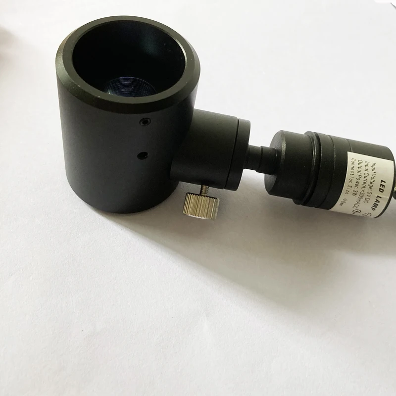 Microscópio coaxial com ponto de luz LED, fonte de luz LED, lâmpada ajustável para microscópio estéreo e iluminador de câmera industrial