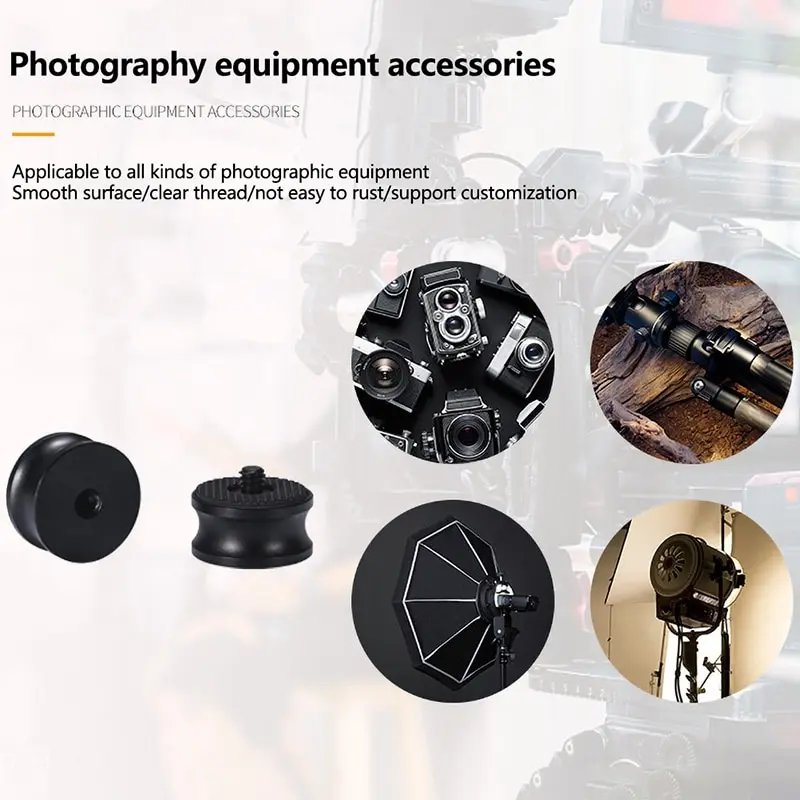 3/8 Inch Female to 1/4 Inch Male Threaded Adapter Monopod Mount Adapter Tripod Camera Light Stand