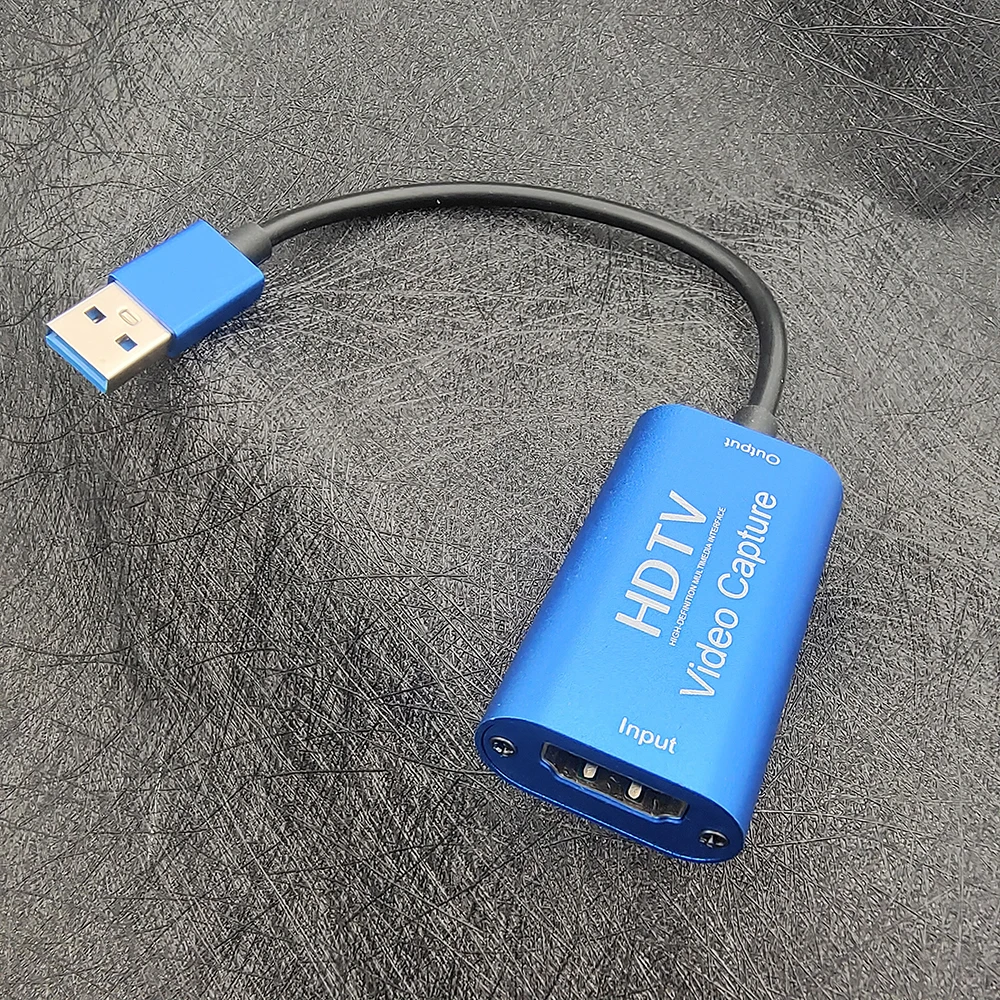 Портативная Карта видеозахвата HD 1080P, совместимая с HDMI, USB 3,0, видеозахват для ПК, игровой камеры, записи, прямой трансляции