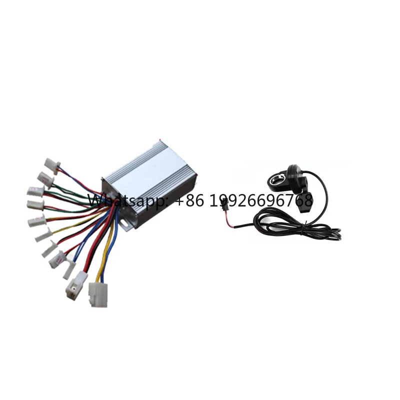 

Контроллер двигателя постоянного тока с щетками и дроссельной ручкой 24/36/48В 350Вт/500Вт, регулятор скорости для электровелосипедов и электросамокатов с щеточными двигателями