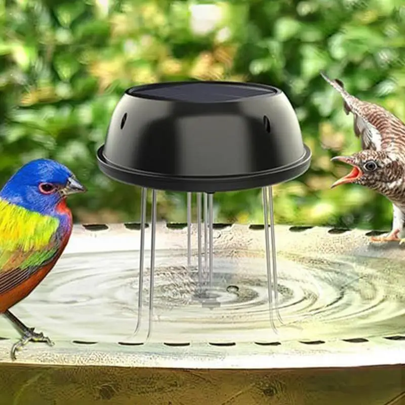 Water Wiggler For Bird Bath Solar Powered Bird Water Agitator Backyard Decoration With Bracket Pond Bubbler Decorative Basin