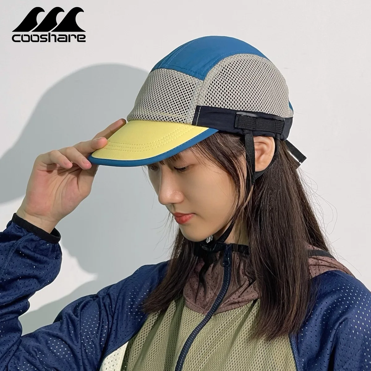 

Summer Outdoor Sports Anti-Drop Mesh Surf Cap Sunshade Breathable Quick-Dry Cycling Cap Sunscreen Hat