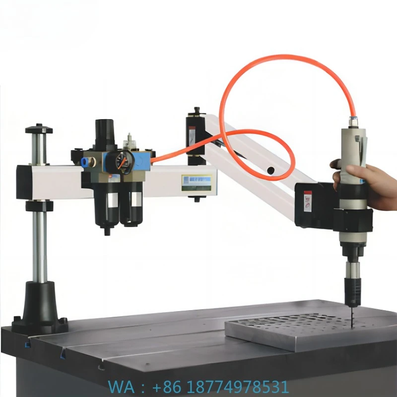 

Рычаг для стального сплава, нержавеющая сталь, медь, воздушный двигатель, промышленный пневматический нарезной станок 220 В M3-M16 360 ° Гибкая