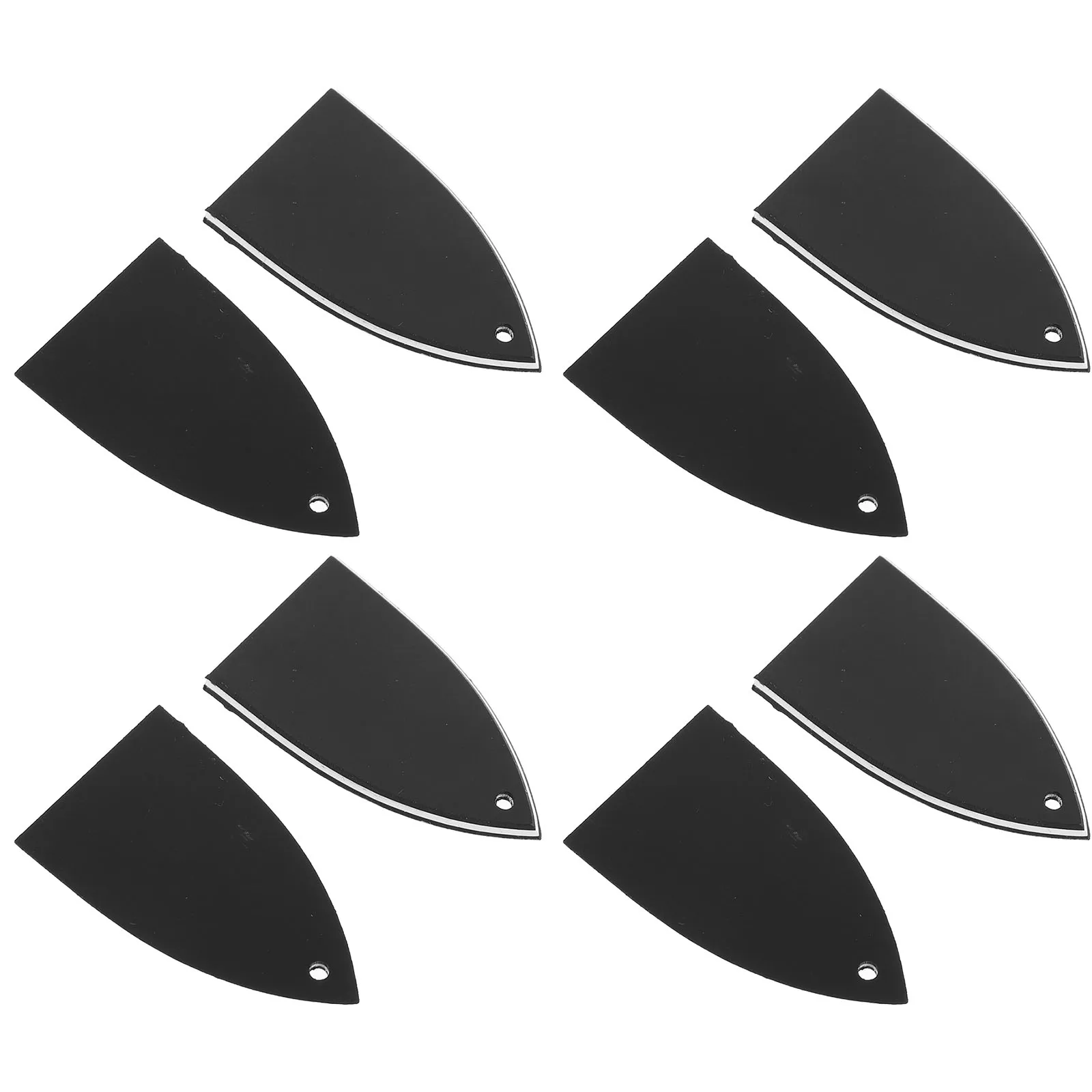 

8pcs Truss Rod Cover Replacements Plastic Tip Corner 1 Hole Plate For Neck Adjustment Maintenance Parts Electric Bass