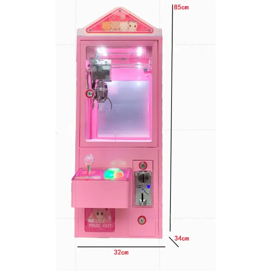 Mini Claw Crane Machine for Carnival, Arcade Grabber, Coin Operated, KTV, Cinema, 110V, 220V